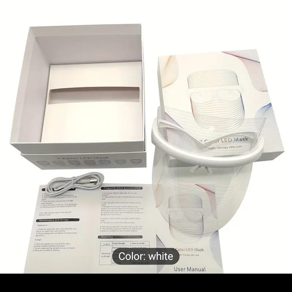 7 Color LED Wavelength Light Mask - Picture 3 of 11